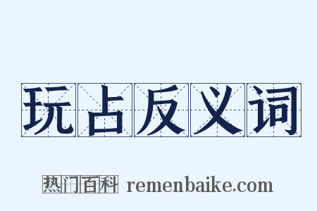 玩占反义词是什么意思的图片